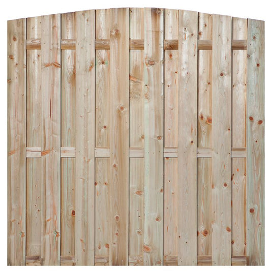 Grenen tuinscherm Den Haag met toog geschaafd 18 planks 180x180 cm