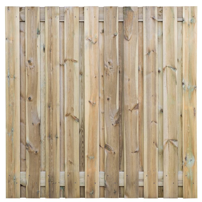 Grenen tuinscherm Haaksbergen geschaafd 21 planks 180x180 cm