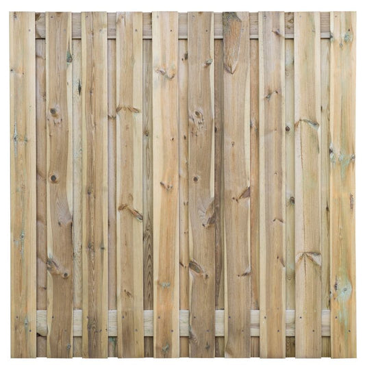 Grenen tuinscherm Haaksbergen geschaafd 21 planks 180x180 cm