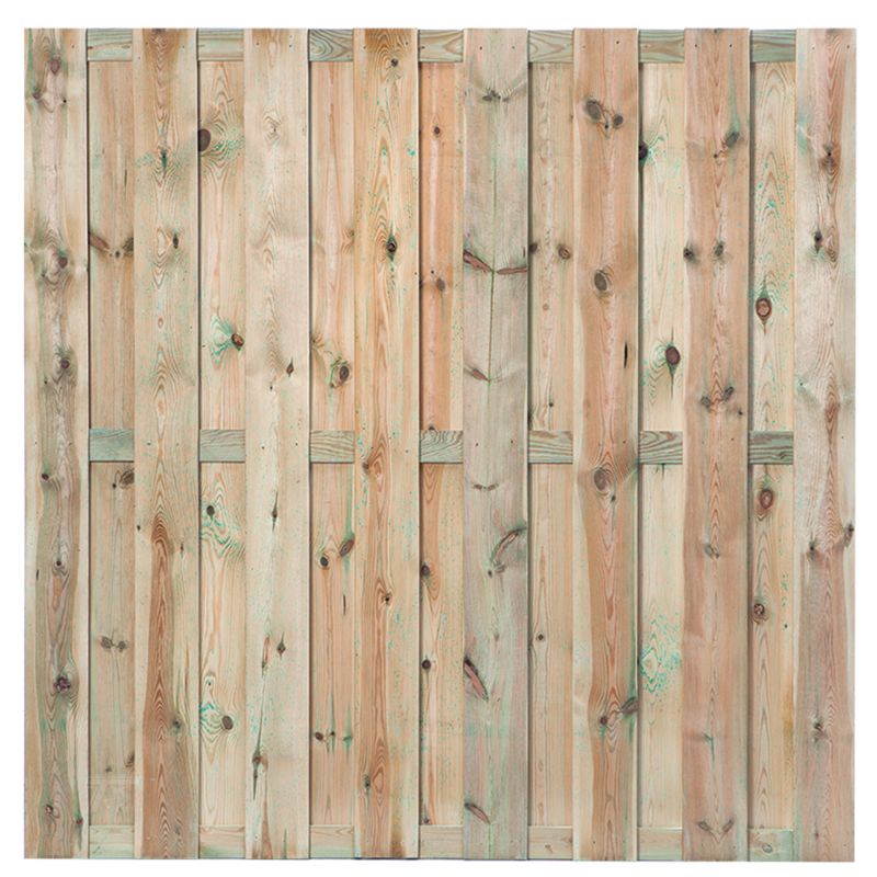 Grenen tuinscherm Maastricht geschaafd 18 planks 180x180 cm