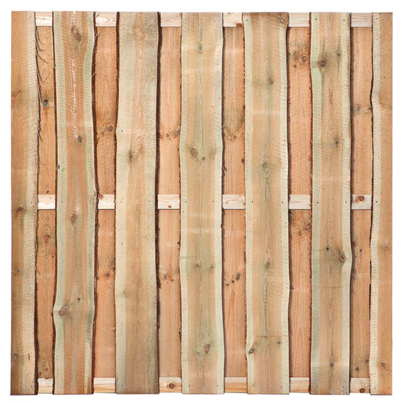 Grenen tuinscherm Rustiek fijnbezaagd 15 planks 180x180 cm