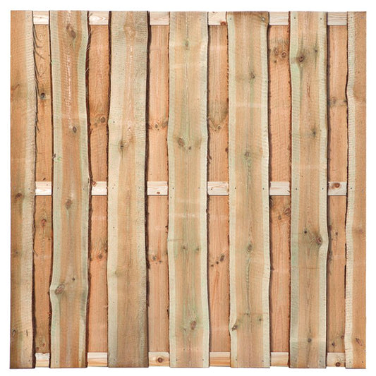 Grenen tuinscherm Rustiek fijnbezaagd 15 planks 180x180 cm