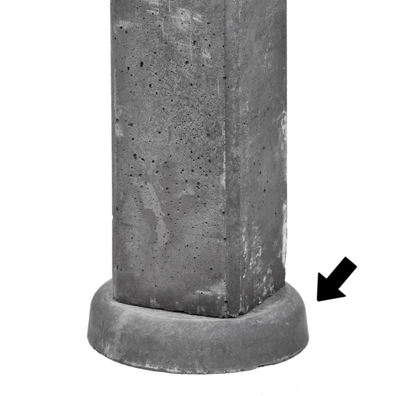 Wegzakpreventie van beton voor palen en poeren antraciet O25x5 cm